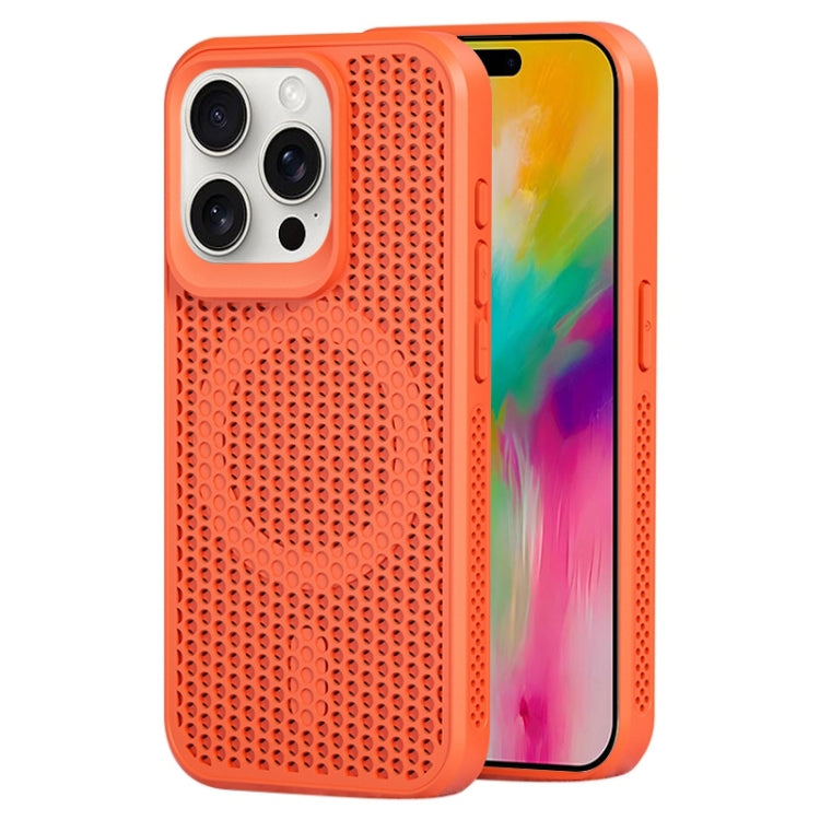 For iPhone 16 Pro Max MagSafe Magnetic Heat Dissipation Phone Case(Orange) - iPhone 16 Pro Max Cases by buy2fix | Online Shopping UK | buy2fix