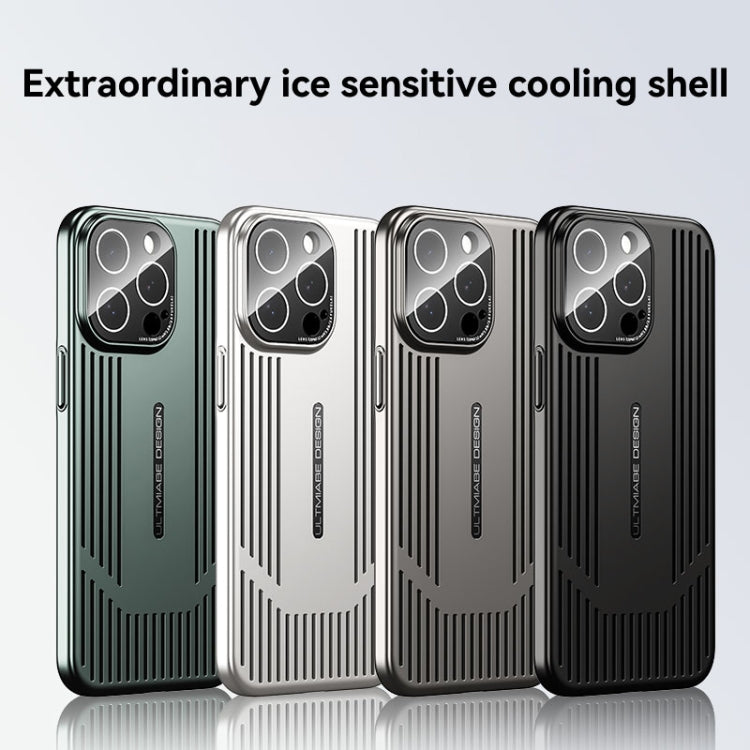 For iPhone 16 Pro Max Ice Sense Heat Dissipation Electroplating Frosted Phone Case(Black) - iPhone 16 Pro Max Cases by buy2fix | Online Shopping UK | buy2fix