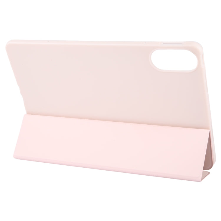 For Huawei MatePad SE 11 2024 Tri-fold Silicone Leather Tablet Case(Pink) - Huawei by buy2fix | Online Shopping UK | buy2fix