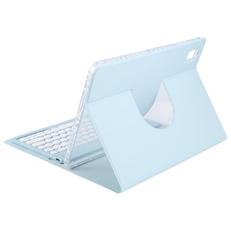 For Huawei MatePad Pro 11 2024 / 2022 Round Button Bluetooth Keyboard Rotatable Holder Leather Case(Sky Blue) - Huawei Keyboard by buy2fix | Online Shopping UK | buy2fix