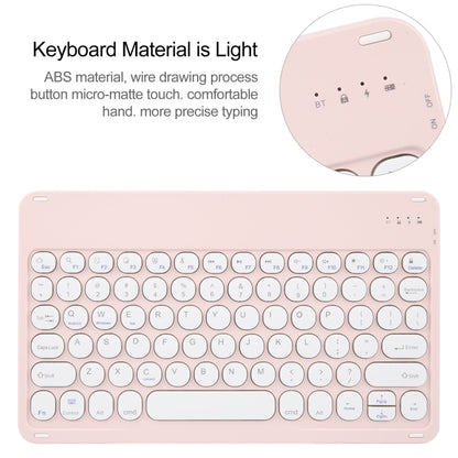 For Xiaomi Pad 6 Round Button Bluetooth Keyboard Rotatable Holder Leather Case(Rose Gold) - Others Keyboard by buy2fix | Online Shopping UK | buy2fix