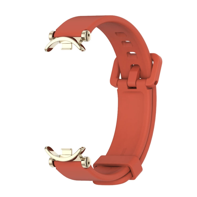 For Xiaomi Mi Band 8 / 9 / 9 NFC Mijobs GT4 Silicone Breathable Watch Band(Orange Light Gold) - Watch Bands by MIJOBS | Online Shopping UK | buy2fix