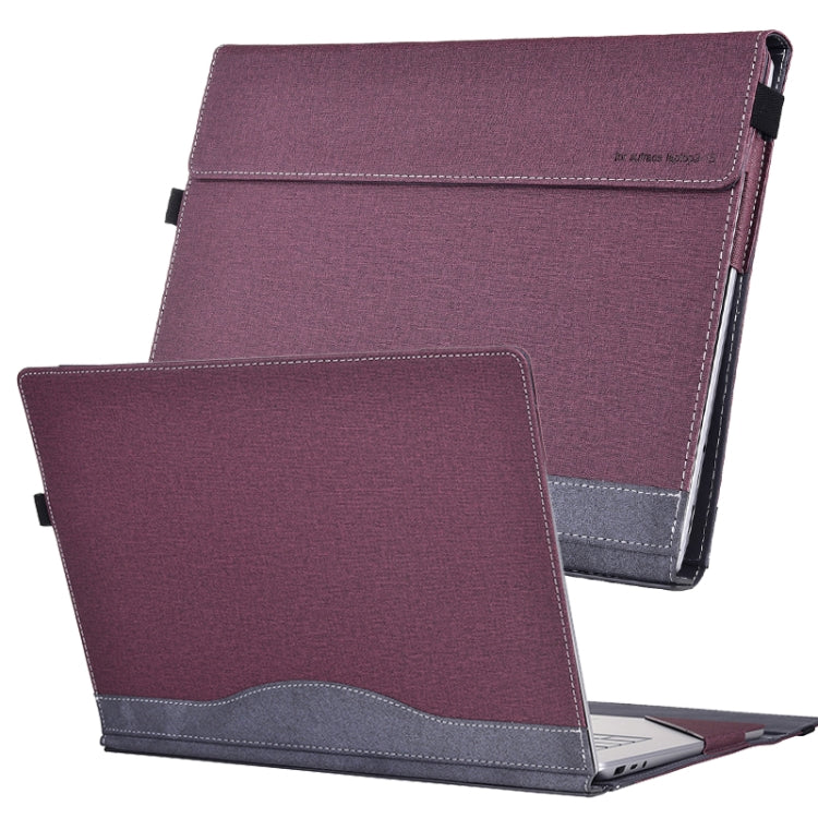 For Lenovo ThinkPad X1 Carbon 14 Gen 5 Cloth Texture Laptop Leather Protective Case(Wine Red) - Other by buy2fix | Online Shopping UK | buy2fix