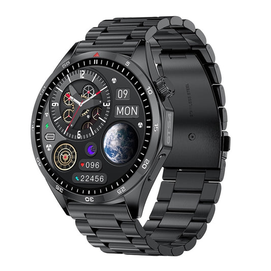 LEMFO GTS4/LT09 1.5 inch IP67 Fitness Wellness Smart Watch Support Bluetooth Call / Sleep / Blood Oxygen / Heart Rate Health Monitor, Steel Strap(Balck) - Smart Watches by LEMFO | Online Shopping UK | buy2fix