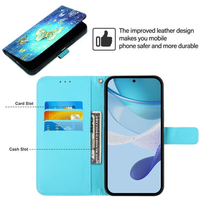 For Realme 12 Pro / Realme 12 Pro+ 3D Painting Horizontal Flip Leather Phone Case(Golden Butterfly) - Realme Cases by buy2fix | Online Shopping UK | buy2fix