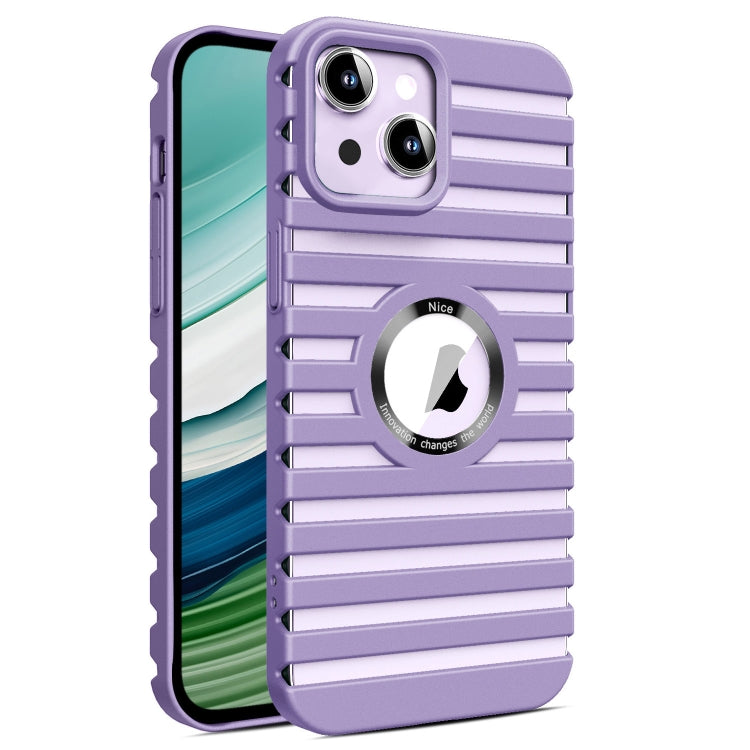 For iPhone 14 Hollow Heat Dissipation MagSafe Magnetic PC Phone Case(Purple) - iPhone 14 Cases by buy2fix | Online Shopping UK | buy2fix