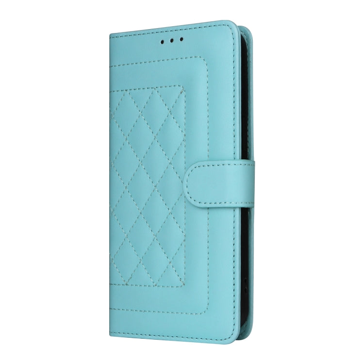 For iPhone 16 Pro Diamond Lattice Leather Flip Phone Case(Mint Green) - iPhone 16 Pro Cases by buy2fix | Online Shopping UK | buy2fix