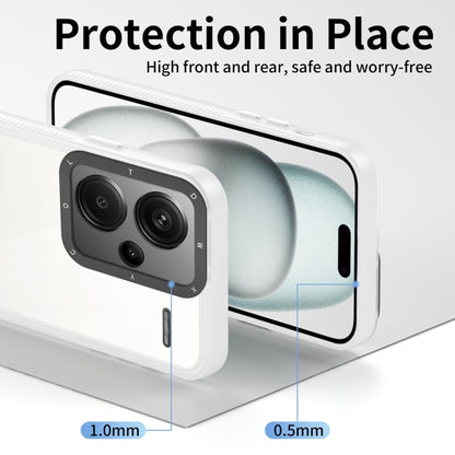 For Xiaomi Redmi Note 13 Pro+ 5G Frame Two Color Lens Ring TPU Phone Case(Transparent) - Note 13 Pro+ Cases by buy2fix | Online Shopping UK | buy2fix