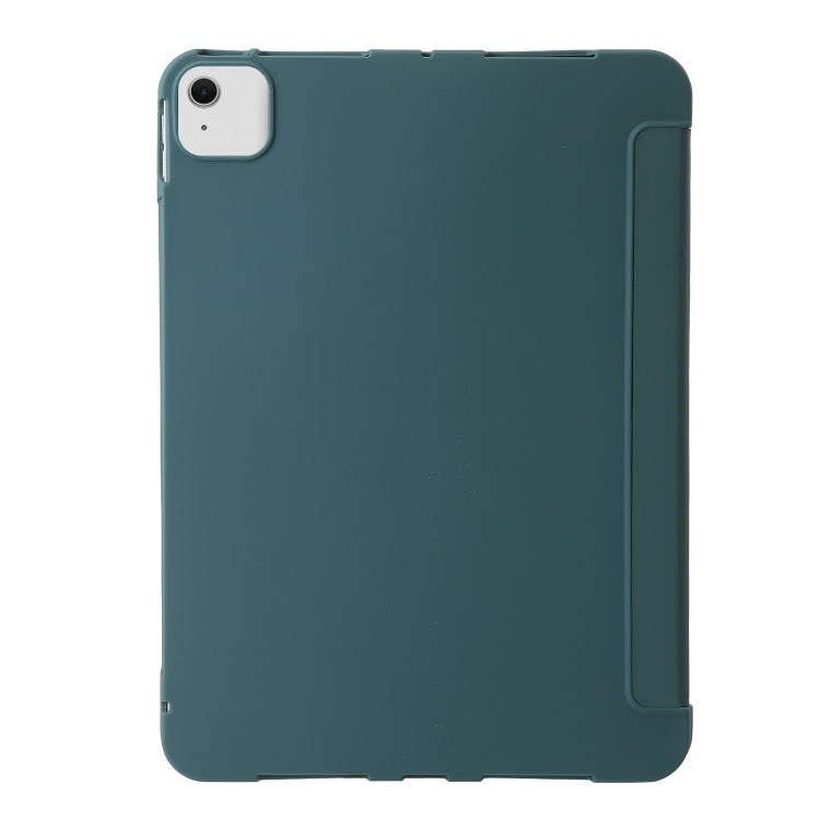 For iPad Air 11 2024 TPU Deformation Flip Leather Tablet Case with Holder(Dark Green) - iPad Air 11 2024 Cases by buy2fix | Online Shopping UK | buy2fix