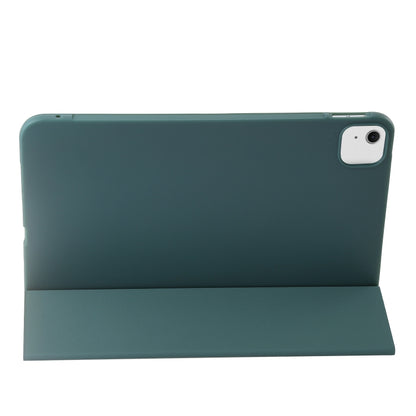 For iPad Air 11 2025 / 2024 Three-fold Holder Flip Tablet Leather Case(Dark Green) - iPad Air 11 2025 / 2024 Cases by buy2fix | Online Shopping UK | buy2fix