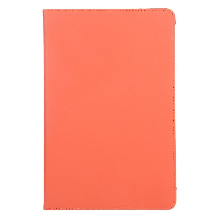 For iPad Pro 13 2024 360 Degree Rotation Litchi Texture Leather Tablet Case with Holder(Orange) - iPad Pro 13 2024 Cases by buy2fix | Online Shopping UK | buy2fix