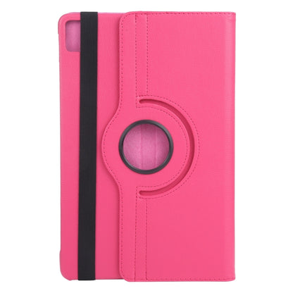 For iPad Pro 13 2024 360 Degree Rotation Litchi Texture Leather Tablet Case with Holder(Rose Red) - iPad Pro 13 2024 Cases by buy2fix | Online Shopping UK | buy2fix