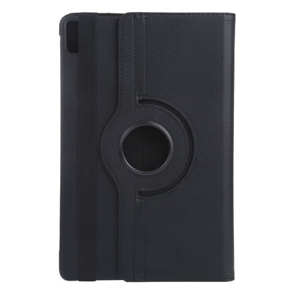 For iPad Pro 13 2024 360 Degree Rotation Litchi Texture Leather Tablet Case with Holder(Black) - iPad Pro 13 2024 Cases by buy2fix | Online Shopping UK | buy2fix