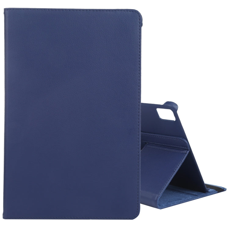 For iPad Air 11 2024 360 Degree Rotation Litchi Texture Leather Tablet Case with Holder(Dark Blue) - iPad Air 11 2024 Cases by buy2fix | Online Shopping UK | buy2fix