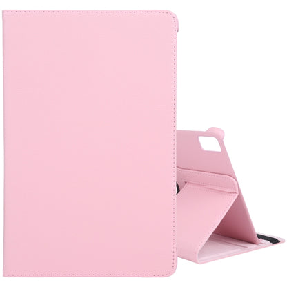 For iPad Pro 11 2024 360 Degree Rotation Litchi Texture Leather Tablet Case with Holder(Pink) - iPad Pro 11 2024 Cases by buy2fix | Online Shopping UK | buy2fix