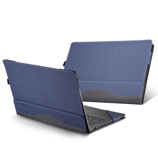For HP Pavilion Book Pro 16 16 inch 16-ab Leather Laptop Shockproof Protective Case(Dark Blue) - 15.6 - 17 inch by buy2fix | Online Shopping UK | buy2fix