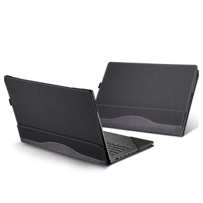 For HP Pavilion 14-ey Leather Laptop Shockproof Protective Case(Black) - Screen & Keyboard Cover by buy2fix | Online Shopping UK | buy2fix