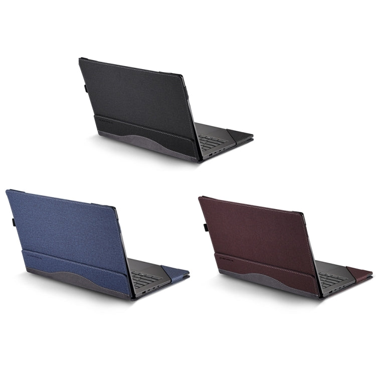 For HP Envy X360 13 inch 13-bf / 13t-bf Leather Laptop Shockproof Protective Case(Wine Red) - 13.3 inch by buy2fix | Online Shopping UK | buy2fix