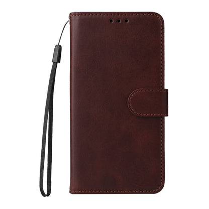 For iPhone 16 Classic Calf Texture Flip Leather Phone Case(Brown) - iPhone 16 Cases by buy2fix | Online Shopping UK | buy2fix