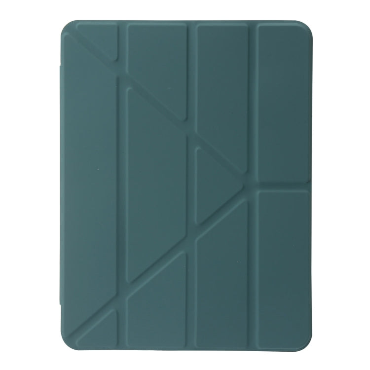 For iPad Pro 13 2024 Clear Acrylic Deformation Leather Tablet Case(Dark Green) - iPad Pro 13 2024 Cases by buy2fix | Online Shopping UK | buy2fix