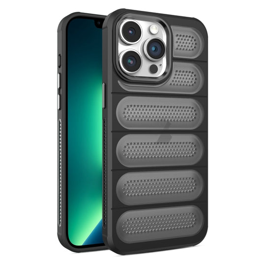 For iPhone 13 Pro Max Cooling Armor Translucent Mesh Breathable Phone Case(Black) - iPhone 13 Pro Max Cases by buy2fix | Online Shopping UK | buy2fix