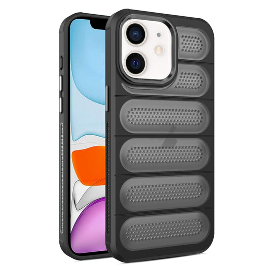 For iPhone 11 Cooling Armor Translucent Mesh Breathable Phone Case(Black) - iPhone 11 Cases by buy2fix | Online Shopping UK | buy2fix