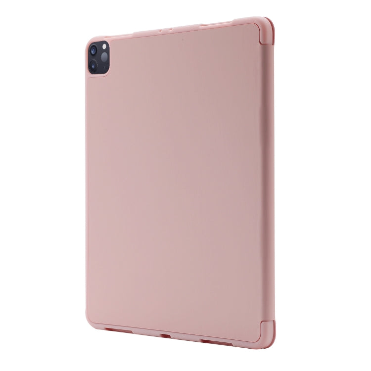 For iPad Pro 11 2024 Skin Feel Tri-fold Leather Tablet Case with Pen Slot(Pink) - iPad Pro 11 2024 Cases by buy2fix | Online Shopping UK | buy2fix