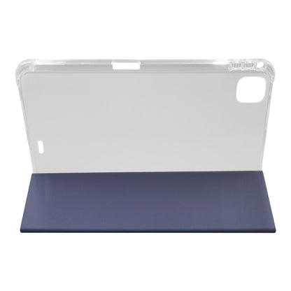 For iPad Pro 11 2024 3-folding Electric Pressed Skin Texture Leather Tablet Case(Lavender) - iPad Pro 11 2024 Cases by buy2fix | Online Shopping UK | buy2fix