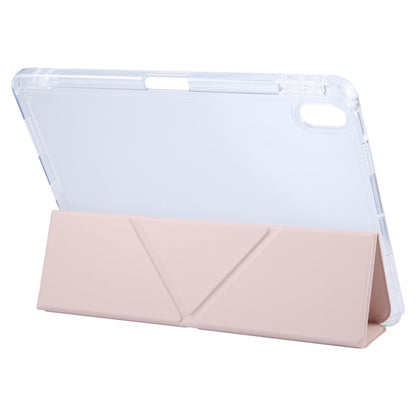 For iPad Air 13 2024 / Pro 12.9 GEBEI Deformation Leather Tablet Case(Pink) - iPad Air 13 2024 Cases by GEBEI | Online Shopping UK | buy2fix