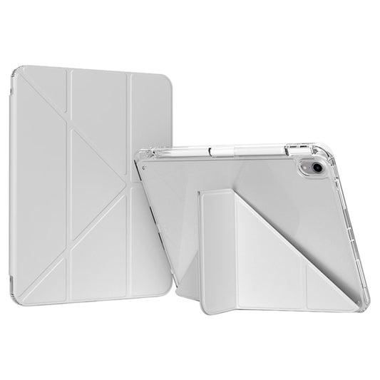 For iPad Air 11 2025 / 2024 / Air 5 / 4 GEBEI Deformation Leather Tablet Case(Grey) - iPad Air 11 2025 / 2024 Cases by GEBEI | Online Shopping UK | buy2fix