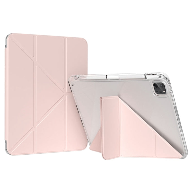 For iPad Pro 11 2024 GEBEI Deformation Leather Tablet Case(Pink) - iPad Pro 11 2024 Cases by GEBEI | Online Shopping UK | buy2fix