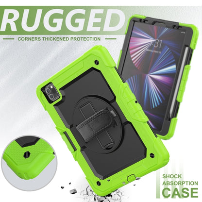 For iPad Pro 11 2024 Silicone + PC Tablet Protective Case(Black+Yellow Green) - iPad Pro 11 2024 Cases by buy2fix | Online Shopping UK | buy2fix