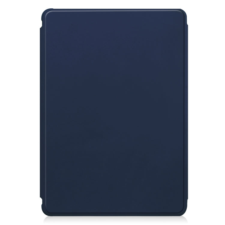 For iPad Air 13 2024 Transparent Rotation Smart Leather Tablet Case with Keyboard(Dark Blue) - iPad Air 13 2024 Cases by buy2fix | Online Shopping UK | buy2fix