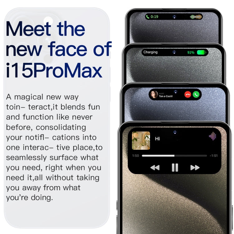 i15 Pro Max / Q5, 2GB+16GB, 6.5 inch Screen, Face Identification, Android 8.1 MTK6580P Quad Core, Network: 3G, Dual SIM(Titanium Black) -  by buy2fix | Online Shopping UK | buy2fix