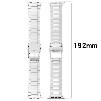 For Apple Watch Series 3 38mm Armor 5-bead Titanium Watch Band(Silver) - Watch Bands by buy2fix | Online Shopping UK | buy2fix