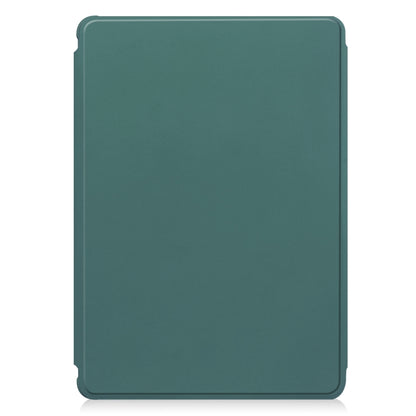 For iPad Air 13 2024 Transparent Rotation Smart Leather Tablet Case(Dark Green) - iPad Air 13 2024 Cases by buy2fix | Online Shopping UK | buy2fix