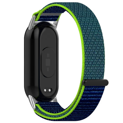 For Xiaomi Mi Band 8 / 8 NFC Nylon Loop Hook and Loop Fastener Watch Band(Lime Green) - Watch Bands by buy2fix | Online Shopping UK | buy2fix