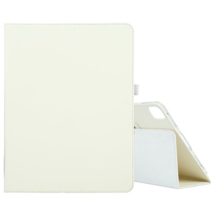 For iPad Pro 11 2024 Litchi Texture Solid Color Leather Tablet Case(White) - iPad Pro 11 2024 Cases by buy2fix | Online Shopping UK | buy2fix