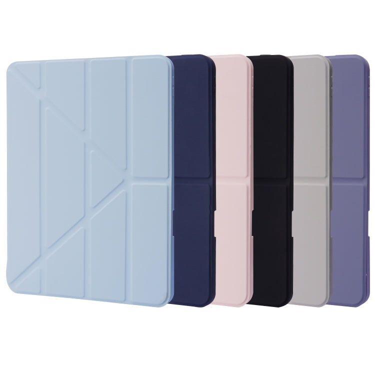 For iPad Air 11 2024 Deformation Transparent Acrylic Leather Tablet Case(Dark Blue) - iPad Air 11 2024 Cases by buy2fix | Online Shopping UK | buy2fix