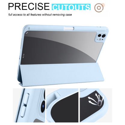 For iPad Pro 13 2024 Acrylic 3-folding Smart Leather Tablet Case(Sky Blue) - iPad Pro 13 2024 Cases by buy2fix | Online Shopping UK | buy2fix