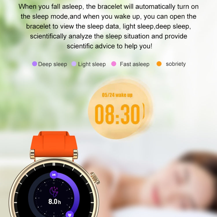 WS520 1.28 inch IP67 Sport Smart Watch, Support Bluetooth Call / Sleep / Blood Oxygen / Heart Rate / Blood Pressure Health Monitor(Gold+Orange) - Smart Watches by buy2fix | Online Shopping UK | buy2fix