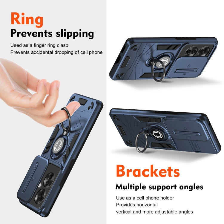 For OPPO Reno11 F / F25 Pro Camshield Ring Holder Phone Case(Royal Blue) - Reno11 F Cases by buy2fix | Online Shopping UK | buy2fix