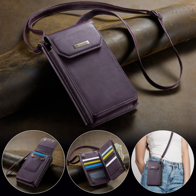 CaseMe Me40 Vertical Multifunctional Shoulder Crossbody Phone Bag(Purple) -  by CaseMe | Online Shopping UK | buy2fix