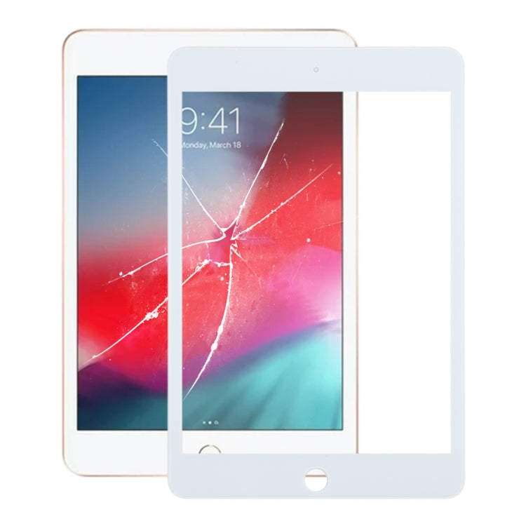 For iPad mini 5 Front Screen Outer Glass Lens with OCA Optically Clear Adhesive(White) - iPad mini Parts by buy2fix | Online Shopping UK | buy2fix