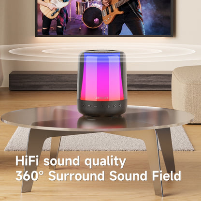 Zealot S66M RGB Rhythmic Light Karaoke Wireless Speaker, Style:Single Mic(Black) - Desktop Speaker by ZEALOT | Online Shopping UK | buy2fix
