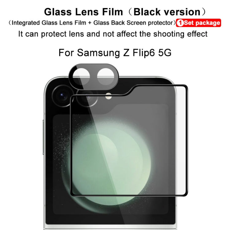 For Samsung Galaxy Z Flip6 1 Sets imak Integrated Lens Film + Glass Rear Screen Sticker Black Version - For Samsung by imak | Online Shopping UK | buy2fix