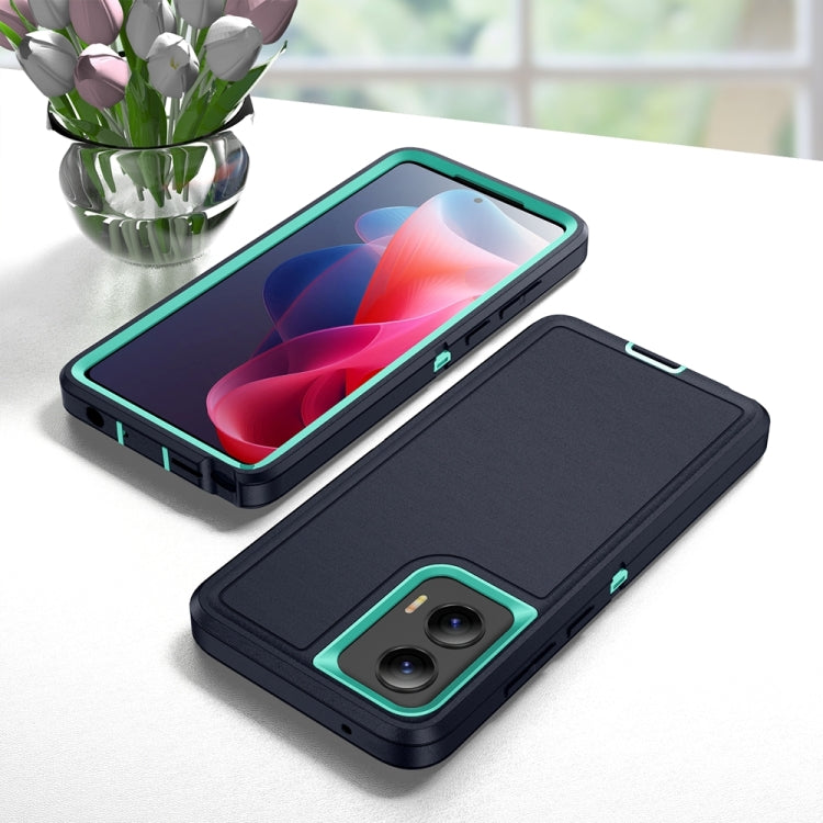 For Motorola Moto G Play 5G 2024 Life Waterproof Rugged PC + Silicone Phone Case(Dark Blue + Light Blue) - Motorola Cases by buy2fix | Online Shopping UK | buy2fix
