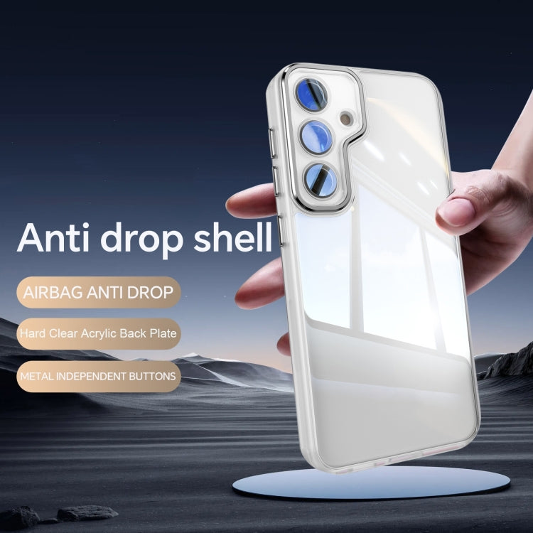 For Samsung Galaxy S25 5G Acrylic Hybrid TPU Armor Shockproof Phone Case(Transparent) - Galaxy S25 5G Cases by buy2fix | Online Shopping UK | buy2fix