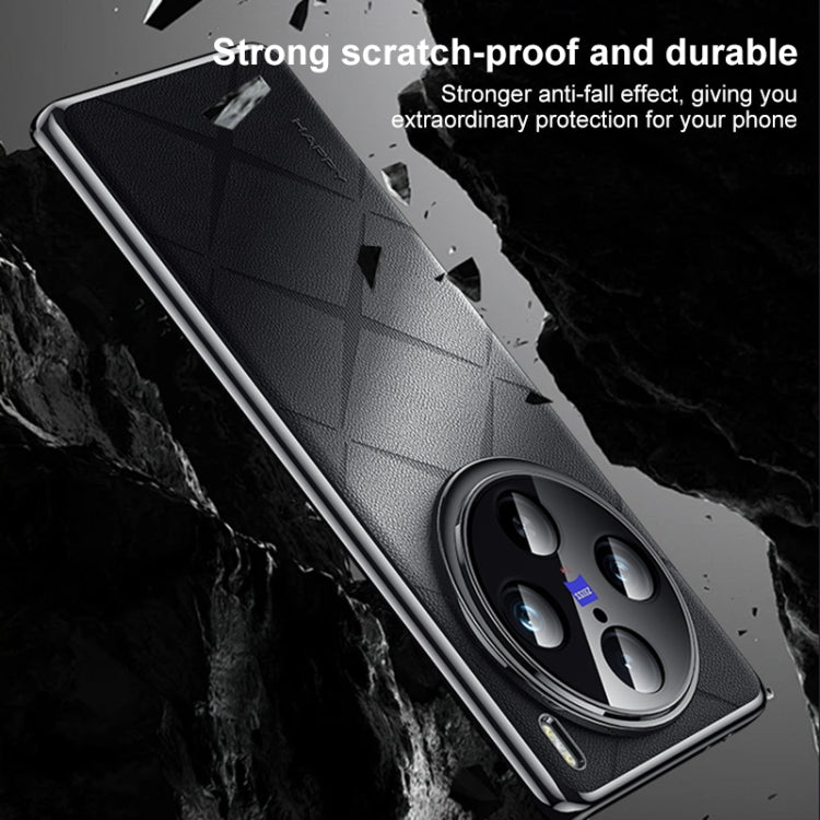 For vivo X100 Pro / X100s Pro Plain Leather PC Phone Case(Black) - vivo Cases by buy2fix | Online Shopping UK | buy2fix