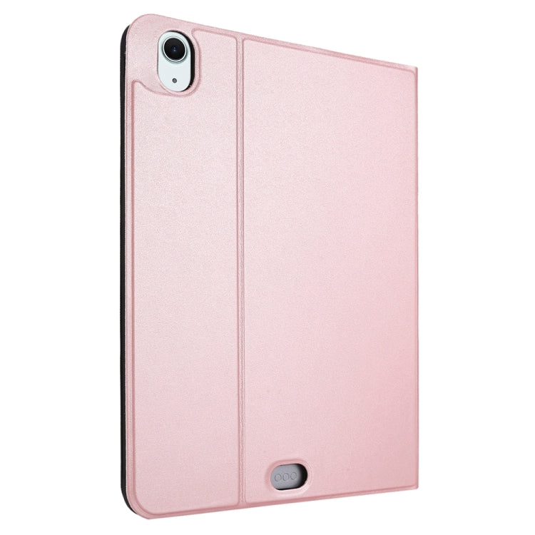 For iPad Air 13 2024 Stretch Voltage Plain Leather Smart Tablet Case(Rose Gold) - iPad Air 13 2024 Cases by buy2fix | Online Shopping UK | buy2fix